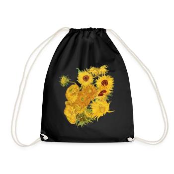 Vincent van Gogh Sunflowers Art history Shirt - Drawstring Bag - black - Front