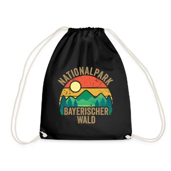 Nationalpark Bayerischer Wald - Turnbeutel - Schwarz - Vorne