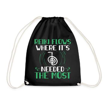 Reiki - Drawstring Bag - black - Front
