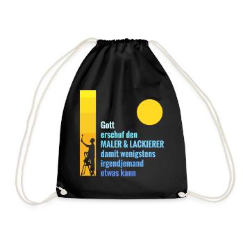 Stolzer Maler Spruch für Maler und Lackierer - Turnbeutel - Schwarz - Vorne