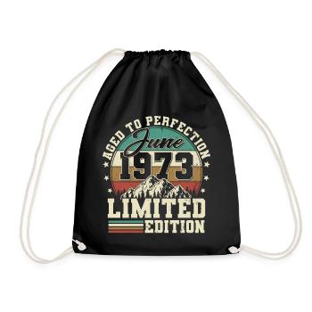 Juin 1973 Vintage Vintage Cadeau d’anniversaire - Sac de sport léger - noir - Devant