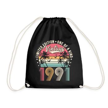 1991 Vintage Anniversaire Vintage Rétro Cadeau - Sac de sport léger - noir - Devant