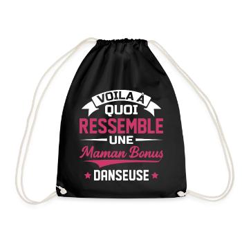 Voila à quoi ressemble maman bonus danseuse - Sac de sport léger - noir - Devant