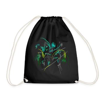 Paysage abstrait - Sac de sport léger - noir - Devant