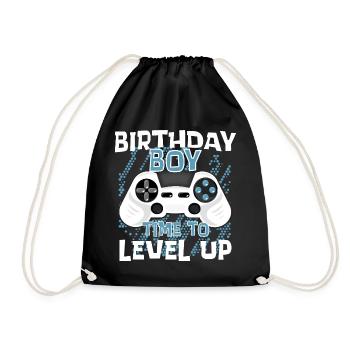 Birthday Boy est temps de monter de niveau - Sac de sport léger - noir - Devant