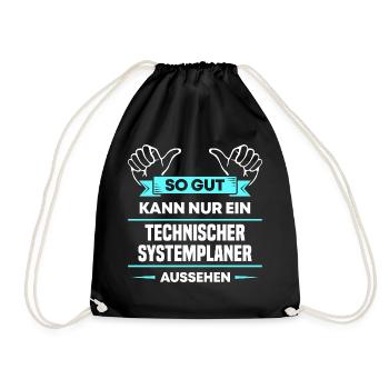 Technischer Systemplaner Design für stolze Profis - Turnbeutel - Schwarz - Vorne