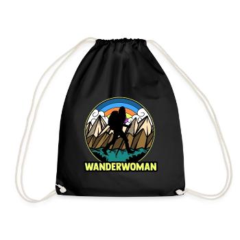 Wanderin - Turnbeutel - Schwarz - Vorne