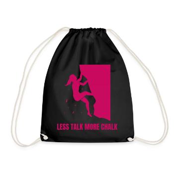 Moins parler plus de craie Grimpeur de bloc - Sac de sport léger - noir - Devant