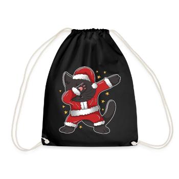 Dabbing Santa Cat Dab Black Cat Design pour - Sac de sport léger - noir - Devant