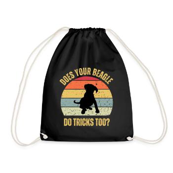 Votre beagle fait-il aussi des tours - Sac de sport léger - noir - Devant