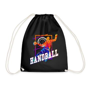 Handball Handball Player Handball Player Vintage Retro - Sac de sport léger - noir - Devant