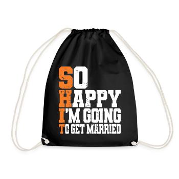 Drôle d’enterrement de vie de garçon Fiançailles Mariage Marié - Sac de sport léger - noir - Devant