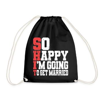 Drôle d’enterrement de vie de garçon Fiançailles Mariage Marié - Sac de sport léger - noir - Devant
