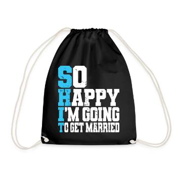 Drôle d’enterrement de vie de garçon Fiançailles Mariage Marié - Sac de sport léger - noir - Devant