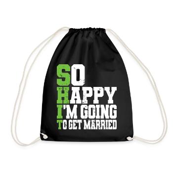 Drôle d’enterrement de vie de garçon Fiançailles Mariage Marié - Sac de sport léger - noir - Devant
