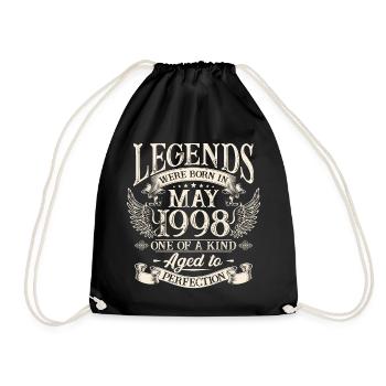 Les légendes sont nées en mai 1998 - Sac de sport léger - noir - Devant
