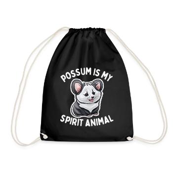 Possum is My Spirit Animal - Drawstring Bag - black - Front