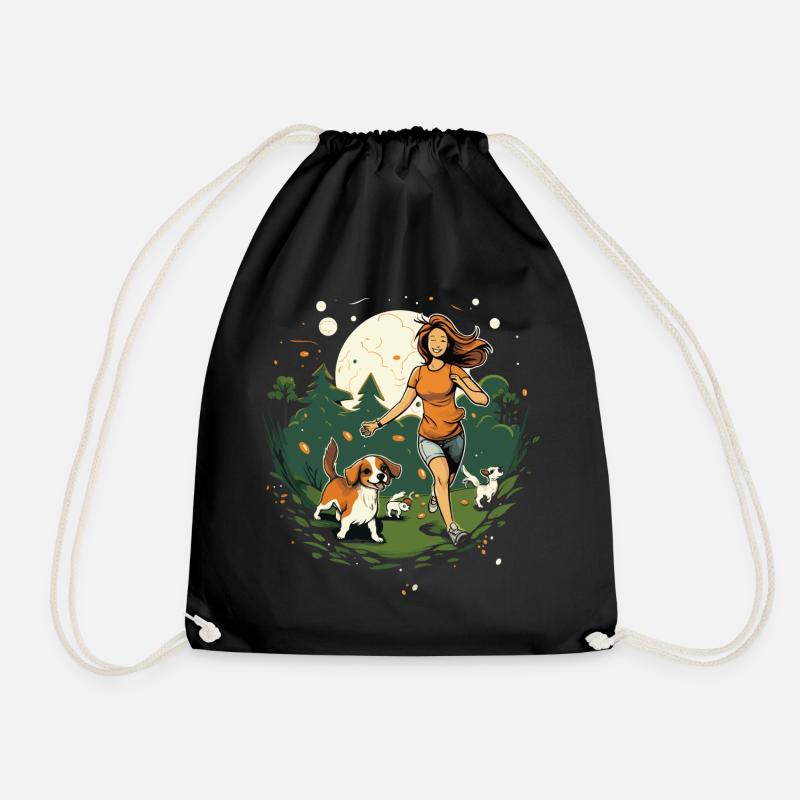 Beagle Mama - Dog Lovers Gift Idea - Drawstring Bag - black