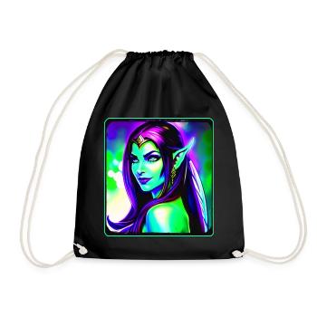 Wow Night Elf - Drawstring Bag - black - Front