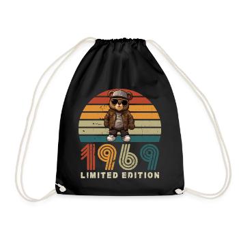 Limited Edition 1969 Year of Construction Birthday Vintage - Drawstring Bag - black - Front