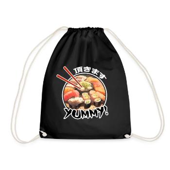 Köstliches japanisches Essen Sushi - Anime Shirt - Turnbeutel - Schwarz - Vorne