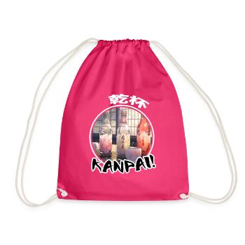 Saké japonais - Chemise Anime - Sac de sport léger - fuchsia - Devant