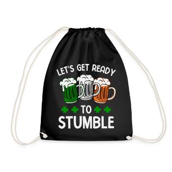 Préparons-nous à trébucher le jour de la Saint-Patrick - Sac de sport léger - noir - Devant