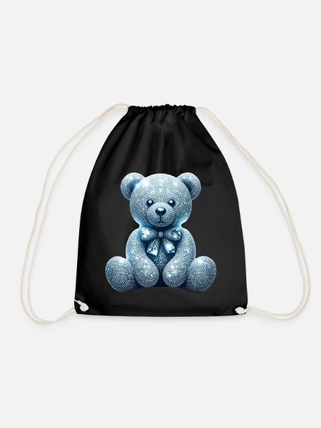 Diamant Ours en cristal Diamants - Sac de sport léger - noir
