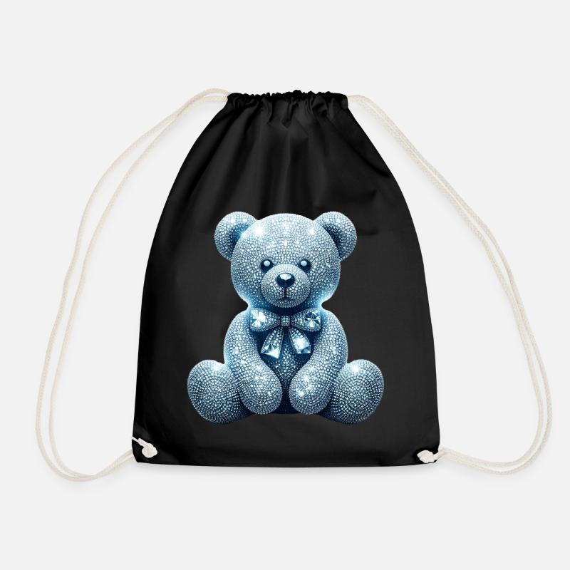 Diamant Ours en cristal Diamants - Sac de sport léger - noir