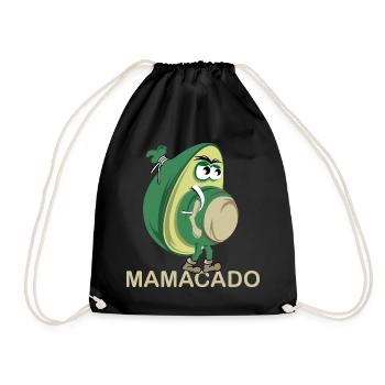 Mamacado avocat légume drôle illustration icône - Sac de sport léger - noir - Devant