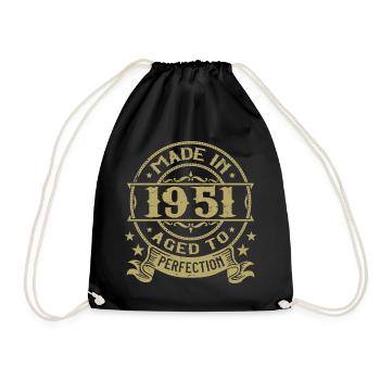 Vintage 1951 Anniversaire 1951 Cadeau 1951 Rétro - Sac de sport léger - noir - Devant