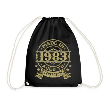 Vintage 1983 Anniversaire 1983 Cadeau 1983 Rétro - Sac de sport léger - noir - Devant