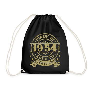 Vintage 1954 Anniversaire 1954 Cadeau 1954 Rétro - Sac de sport léger - noir - Devant