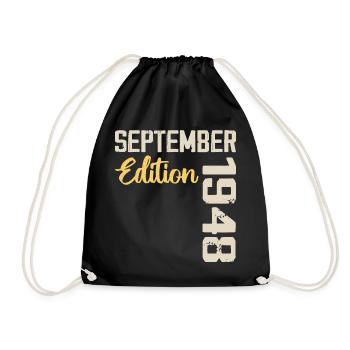 September 1948 - 76th Anniversary September 1948 - Drawstring Bag - black - Front