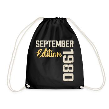 Septembre 1980 - 44e Anniversaire September 1980 - Sac de sport léger - noir - Devant