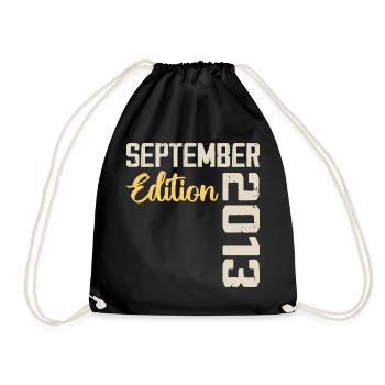 September 2013 - 11th Anniversary September 2013 - Drawstring Bag - black - Front