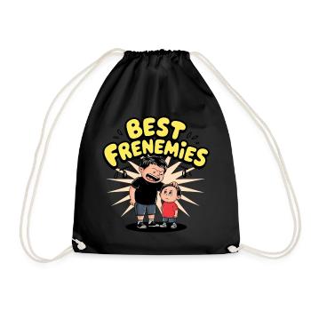 Frenemies - Geschwisterliebe & Rivalität - Turnbeutel - Schwarz - Vorne