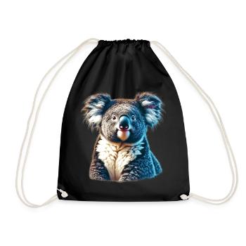 Koala - Drawstring Bag - black - Front