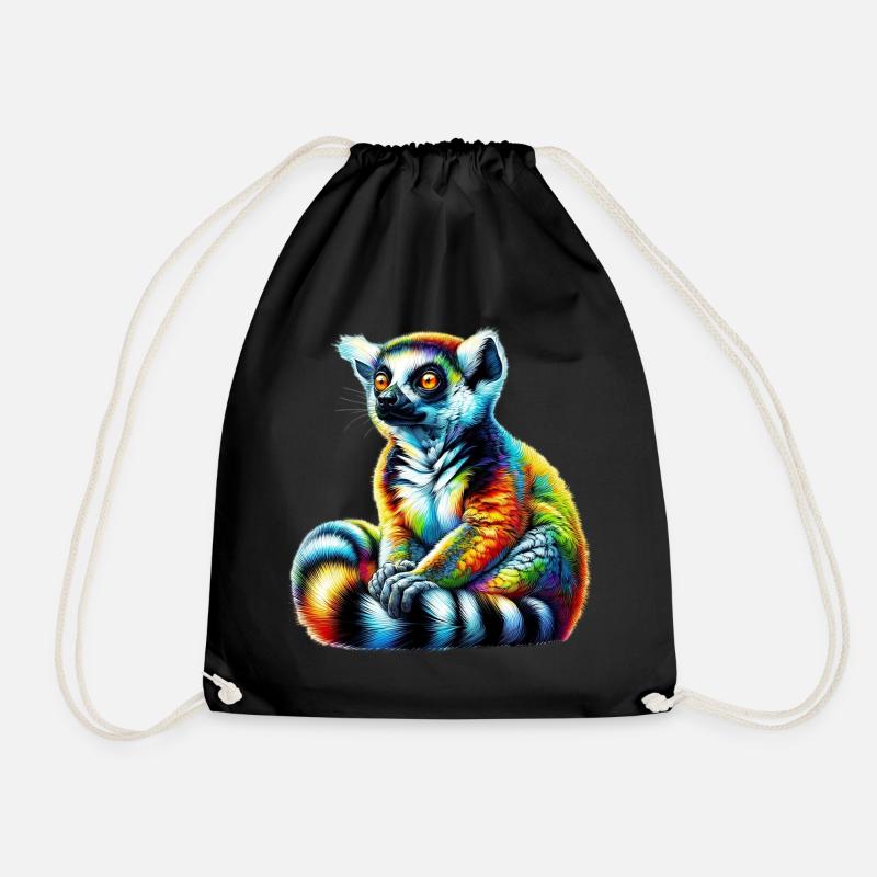 Lemur - Turnbeutel - Schwarz