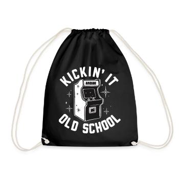 Arcade Arcade Slot Machine Gamer Gaming - Drawstring Bag - black - Front