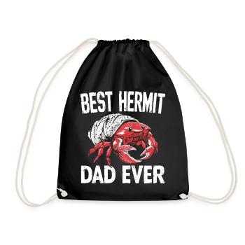 Best Hermit Crab Dad - Drawstring Bag - black - Front