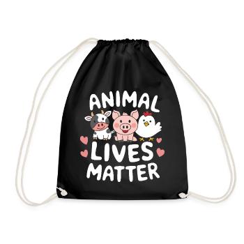 Végétarien Végétalien Végétarien Végétarien - Sac de sport léger - noir - Devant