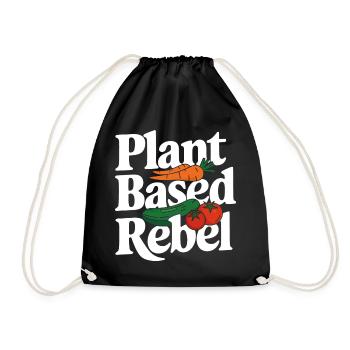Vegetarian Vegan Veggie Vegetarian - Drawstring Bag - black - Front