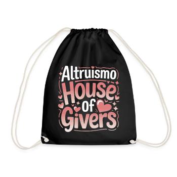 Altruismo Selfless Giving Giving School Spirit - Drawstring Bag - black - Front