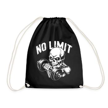 Entraînement de musculation du crâne et No Limit - Sac de sport léger - noir - Devant
