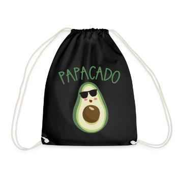 PAPACADO Avocado mit Sonnenbrille - Turnbeutel - Schwarz - Vorne