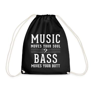 Music Moves Your Soul - Drawstring Bag - black - Front