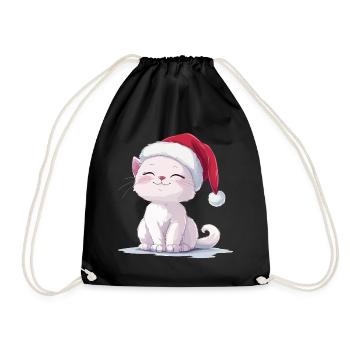 Chat Noël Noël Chat Mignon Joyeux Catmas - Sac de sport léger - noir - Devant