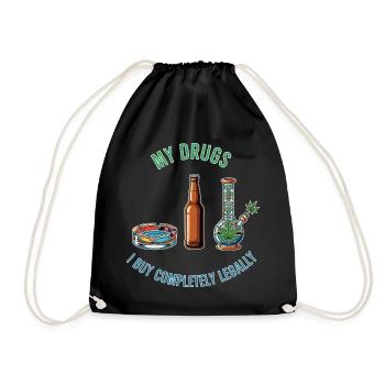 Mes drogues – tout à fait légales ! - Sac de sport léger - noir - Devant