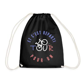 And here we go again for a ride - Vélo Fan Passion - Drawstring Bag - black - Front